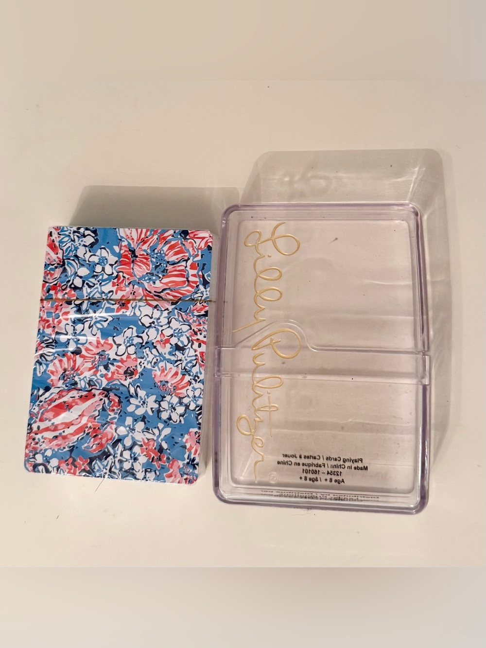NEW lilly Pulitzer playing cards with case